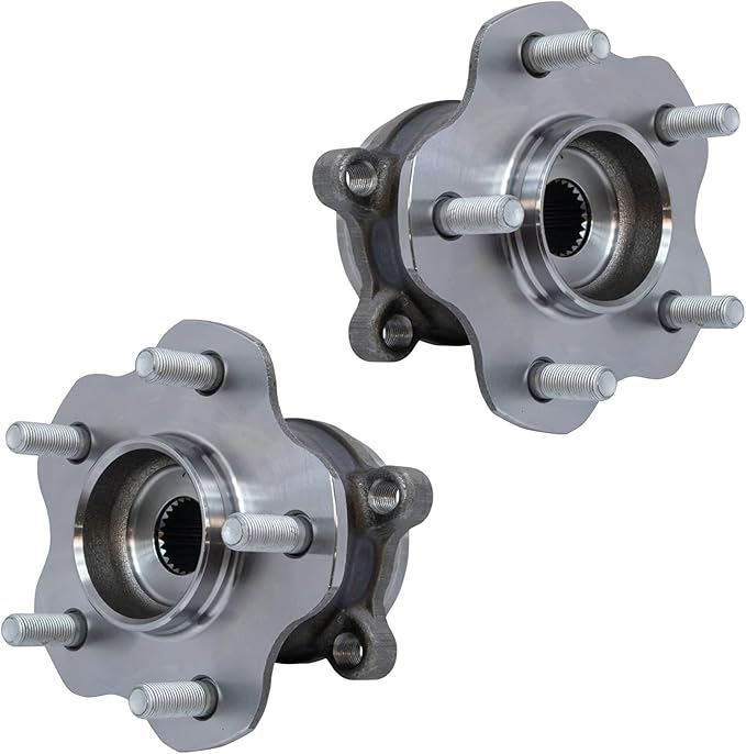 TRQ Rear Left and Right Wheel Bearing and Hub Assembly Set 2 Piece Compatible with 14-17 Nissan Juke AWD 14-19 Rogue AWD 14-15 Rogue Select AWD 17-22 Rogue Sport AWD