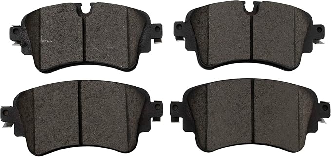 TRQ Rear Ceramic Brake Pad Set Compatible with Audi A4 Quattro Allroad A5 Q5 S4