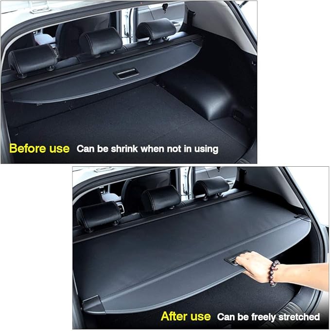 Powerty Cargo Cover for 2017-2022 Kia Sportage, Retractable Trunk Cover Trunk Shielding Shade for 2017-2022 Sportage Accessories Cargo Luggage Covers Black(Not Fit 2023 Sportage)