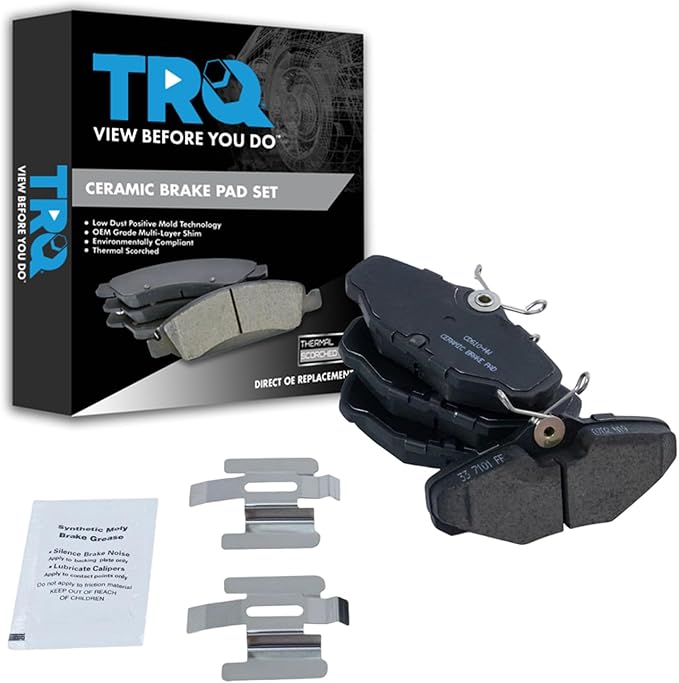 TRQ Rear Brake Pads Ceramic Compatible with 1993-2007 Ford Taurus 1993-2002 Lincoln Continental 1993-2005 Mercury Sable