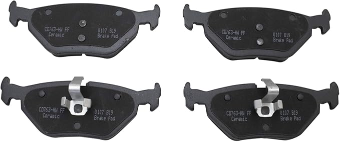 TRQ Rear Brake Pads Ceramic Compatible with 92-98 BMW 318i 97 318is 95-99 318ti 00 323Ci 98-00 323i 98-99 323is 01-06 325Ci 01-05 325i 325xi 328Ci 328i 96-99 328is 03-08 Z4 03 Saab 9-3 99-09 9-5