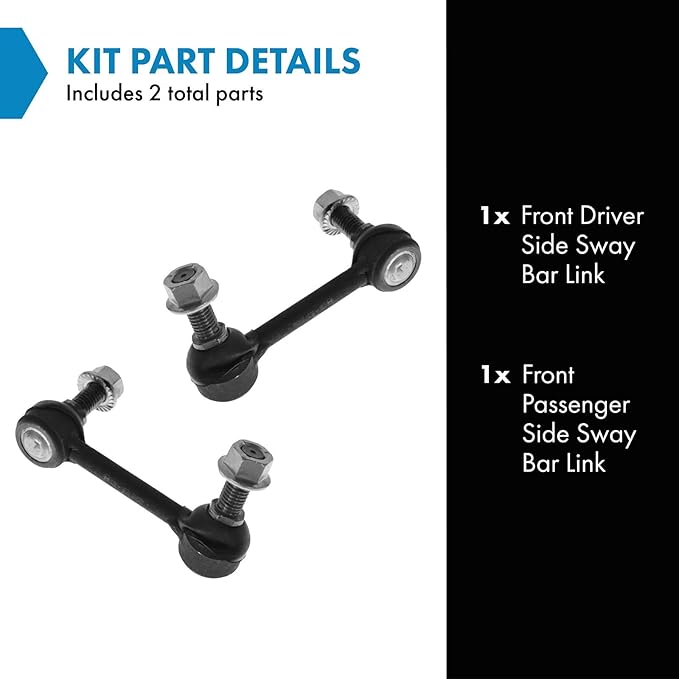 TRQ Front Sway Bar Link Left & Right Pair Set of 2 for Buick Chevy GMC Olds Saab