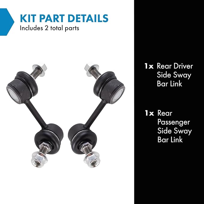 TRQ Rear Driver and Passenger Side Sway Bar Link Set 2 Piece Compatible with 2001-2006 Lexus LS430