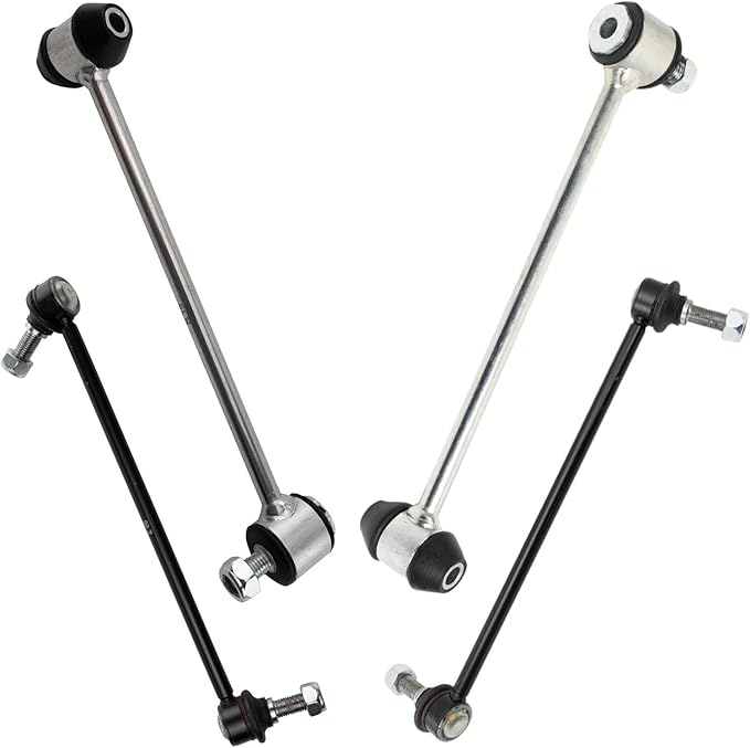 TRQ Front and Rear Sway Bar Link Set 4 Piece Compatible with 08-11 Mercedes-Benz C300 4Matic 2012 C300 12-15 C350 4Matic 13-14 E350 4Matic 15-17 E400 4Matic Coupe 10-15 GLK350 13-15 GLK250