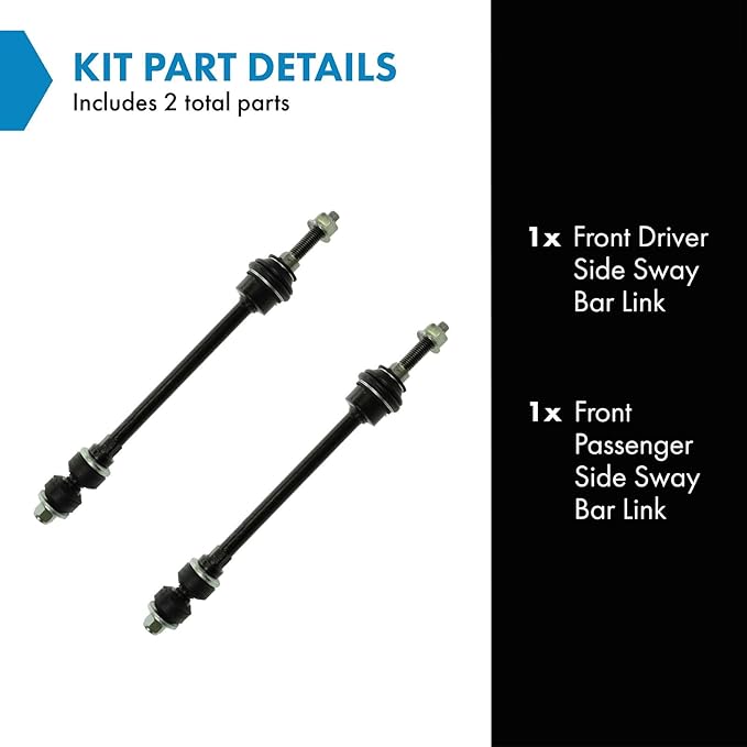 TRQ Front Sway Bar Stabilizer Link Set Compatible with 2002-2005 Dodge Ram 1500