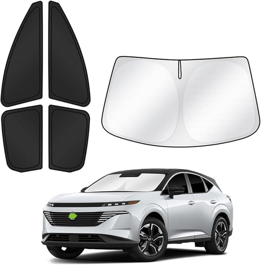 Sunshades for 2025 2026 Nissan Murano Accessories Windshield Sun Shade Side Rear Window Shade Cover Sun Visor Shield Privacy Protection for Camping Keep Vehicle Cool Black 5PCS