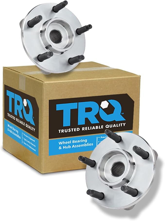 TRQ Front Left and Right Wheel Bearing and Hub Assembly Set 2 Piece Compatible with 2006 Chevrolet HHR 2007 LS LT Panel 2008 Without ABS Models