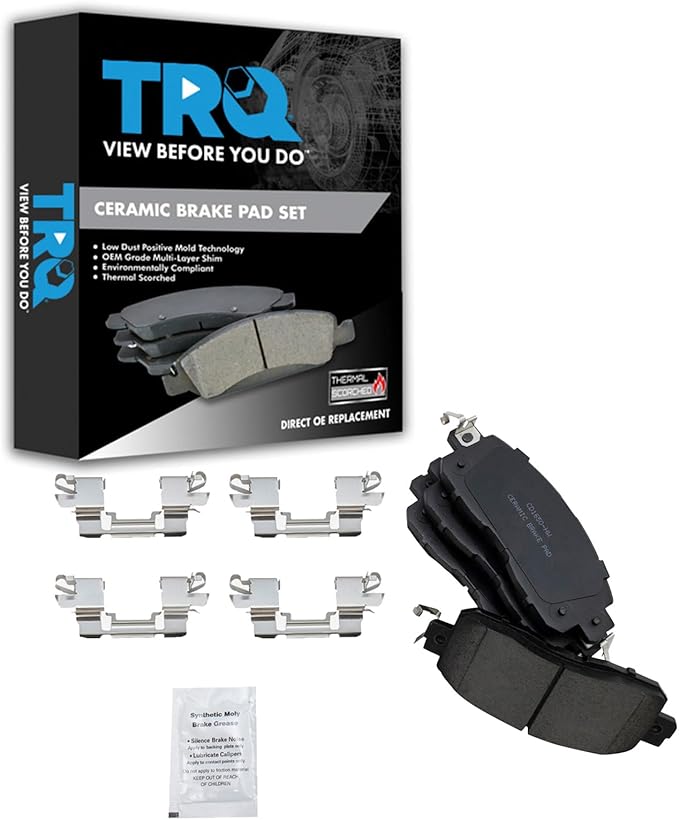 TRQ Front Brake Pads Ceramic Compatible with 2013-2023 Nissan Altima 2014-2017 LEAF