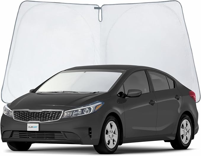 CLIM ART Windshield Sun Shade for Kia Forte 2014-2018, Custom-Fit Foldable Car Sunshade, Vehicle Sun Protector, Front Auto Windshield Cover, Car Accessories - WS6005