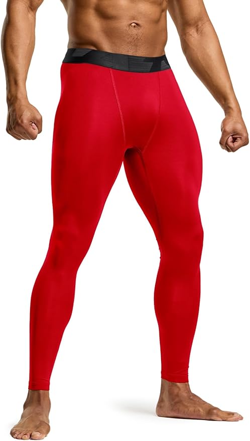 TSLA Men's Compression Pants - Cool Dry Athletic Sports Workout Running Tights Leggings Baselayer