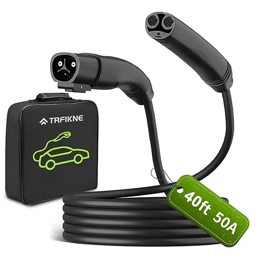 40ft 50A Tesla Extension Cord,12KW Tesla Charger Extension Cable, Tesla Charging Cable for Model Y/3/S/X/Cybertruck, Fits All Tesla Mobile Chargers or Wall Connectors, Tesla EV Extension Cord