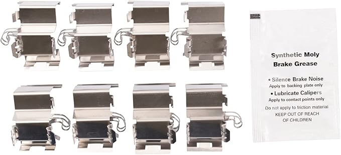 TRQ Rear Brake Pads Ceramic Hardware Compatible with 2018-2020 Jeep Wrangler