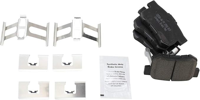 TRQ Rear Brake Pads Ceramic Compatible with 2001-2003 Acura CL 1991-1995 Legend 2007-2012 RDX 1996-2004 RL 1999-2008 TL 2002-2004 Honda CR-V 2003-2011 Element 1995-1998 Odyssey 1996-1999 Isuzu Oasis