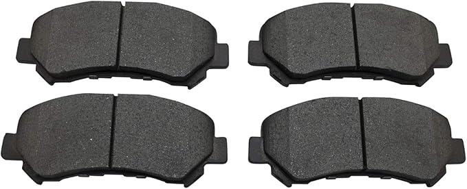 TRQ Front Brake Pads Ceramic Hardware Wear Sensor Compatible with 2014-2017 Nissan Juke 2009-2020 Maxima 2007-2012 Sentra 2008-2013 Rogue 2014-2015 Rogue Select 2010-2013 Suzuki Kizashi