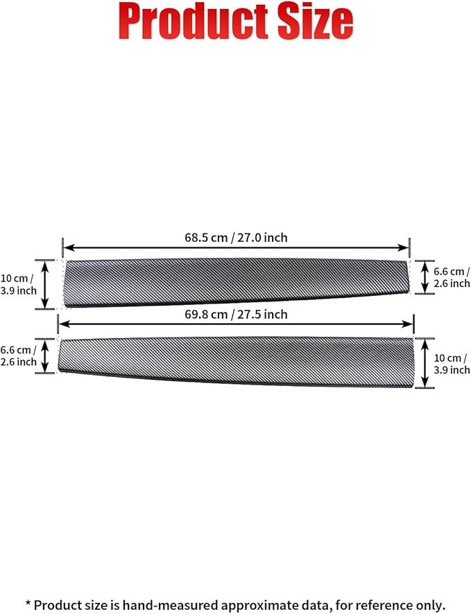 KKTR-CAR Dashboard Cover Wrap and Front Door Inner Armrest Panel Cover Trim Compatible with Tesla Model 3 2021-2023 Model y 2020-2025,NOT for Performance (Matte Carbon Fiber Pattern 2pcs, 2pcs)