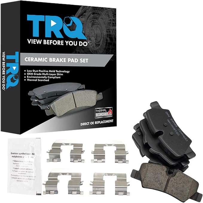 TRQ Rear Brake Pads Ceramic Compatible with 2014-2023 Mini Cooper