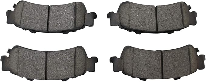 TRQ Rear Posi Ceramic Brake Pad Kit Set for Astro/Avalanche 1500 / Deville/Escalade/Escalade EXT/Safari/Sierra 1500 / Silverado 1500 / Tahoe/Yukon
