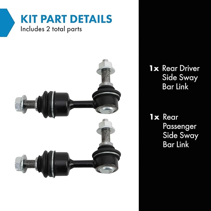 TRQ Rear Sway Bar Stabilizer Link Set Compatible with 2015-2021 Kia Sedona