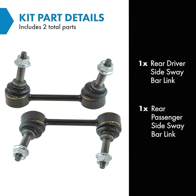 TRQ Rear Driver and Passenger Side Sway Bar Link Set 2 Piece Compatible with 2011-2022 Dodge Durango without Sport Suspension 2011-2019 Jeep Grand Cherokee