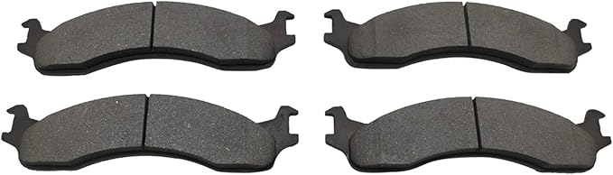 TRQ Front Posi Ceramic Brake Pad Kit Set for B2500 / E250 Van E350 Super Duty E450 F250 Truck F350 Ram 2500 3500