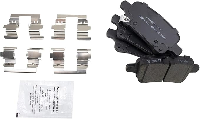 TRQ Rear Brake Pads Ceramic Compatible with 2017-2019 Buick LaCrosse 2018-2019 Regal Sportback Regal TourX 2018-2022 Chevrolet Equinox 2016-2021 Malibu GMC Terrain