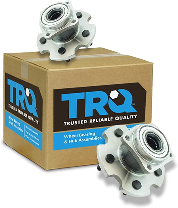 TRQ 2 Piece Rear Wheel Bearing & Hub Assembly Set AWD Compatible with 2009-2010 Pontiac Vibe 2009-2013 Toyota Matrix
