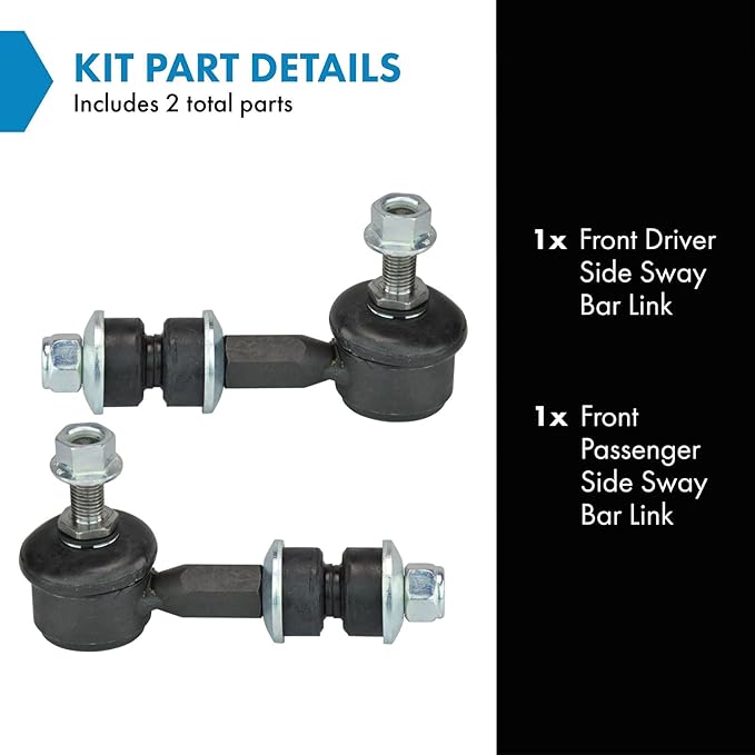 TRQ Front Sway Bar Stabilizer Link Set Compatible with 1996-1999 INFINITI I30 1993-2001 Nissan Altima 1995-1999 Maxima