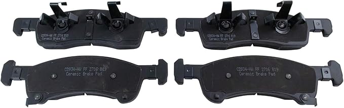 TRQ Front Brake Pads Ceramic Hardware Wear Sensor Compatible with 2003-2006 Ford Expedition 2003-2006 Lincoln Navigator