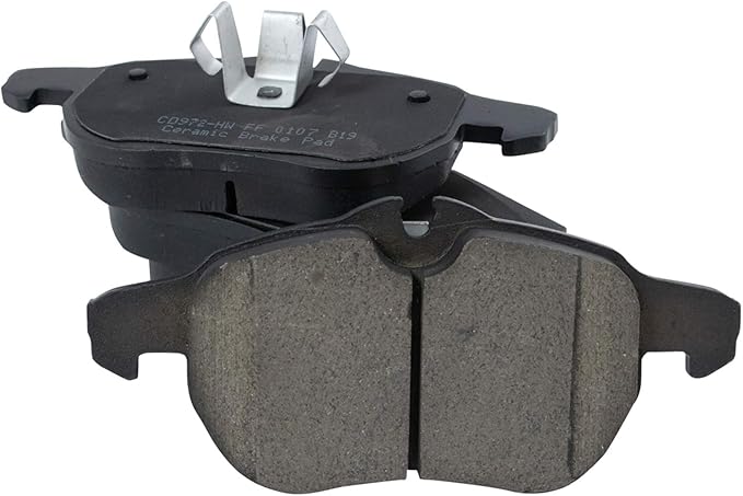 TRQ Front Brake Pads Ceramic Hardware Compatible with 2003-2011 Saab 9-3