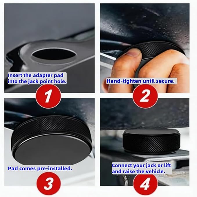 Chirano Lifting Jack Pads Compatible with Tesla Model 3/S/X/Y/Y Juniper, 4 Pucks with a Storage Case, Accessories for Tesla Vehicles 2013 to 2026