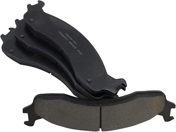 TRQ Front Posi Ceramic Brake Pad Kit Set for B2500 / E250 Van E350 Super Duty E450 F250 Truck F350 Ram 2500 3500