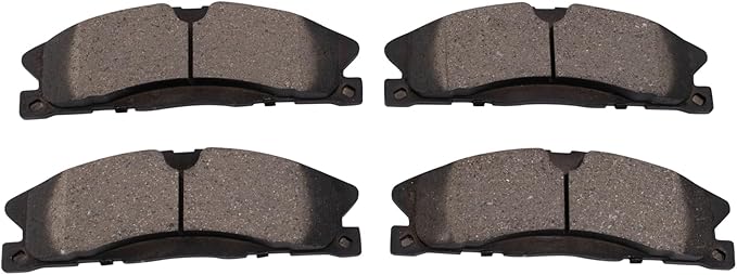 TRQ Front Brake Pads Ceramic Hardware Wear Sensor Compatible with 2016-2021 Fiat 500X 2015-2023 Jeep Renegade 2017-2023 Compass 2023-2024 Dodge Hornet