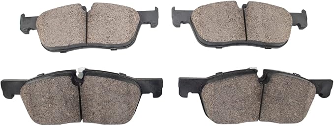 TRQ Front Ceramic Brake Pad Set Compatible with 15-16 Land Rover Discovery Sport 16-19 Range Rover Evoque 18-20 Jaguar E-Pace