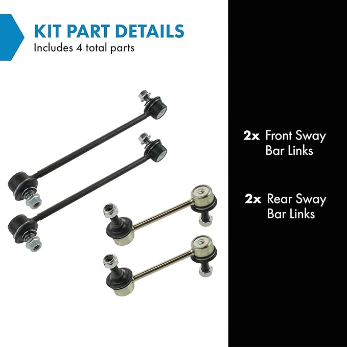 TRQ Front & Rear Sway Bar Stabilizer Link Set Compatible with 2000-2005 Toyota Celica