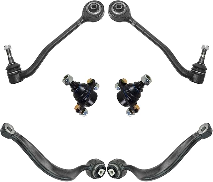 TRQ Front Left and Right Lower Control Arm with Ball Joint Set 6 Piece Compatible with 2000-2006 BMW X5