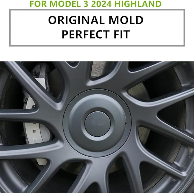 Wheel Center Cap for Tesla Model 3 2024 2025 Highland Wheel Hub Caps Wheel Center Cover Model 3 Replacement Exterior Accessories - Set of 4
