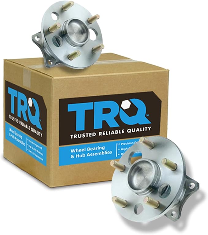 TRQ Rear Wheel Bearing and Hub Assembly Set 2 Piece Compatible with 99-01 Toyota Camry Without ABS 97-98 93-96 99-03 Solara Without 95-96 Avalon Without 1992 Without