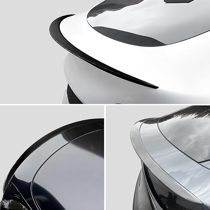 Spoiler Fit for 2020-2024 Tesla Model Y Spoiler | Gloss Black OEM-Style Rear Wing | Easy Drill-Free Installation | Base & Standard & Performance Models