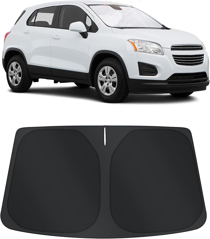 TINGLU Sun Shade for Chevrolet/Chevy Trax 2013-2023 Accessories Windshield Sun Shade Window Shade UV Rays Protection Sun Visor Cover with Steering Wheel Sunshade Storage Bag