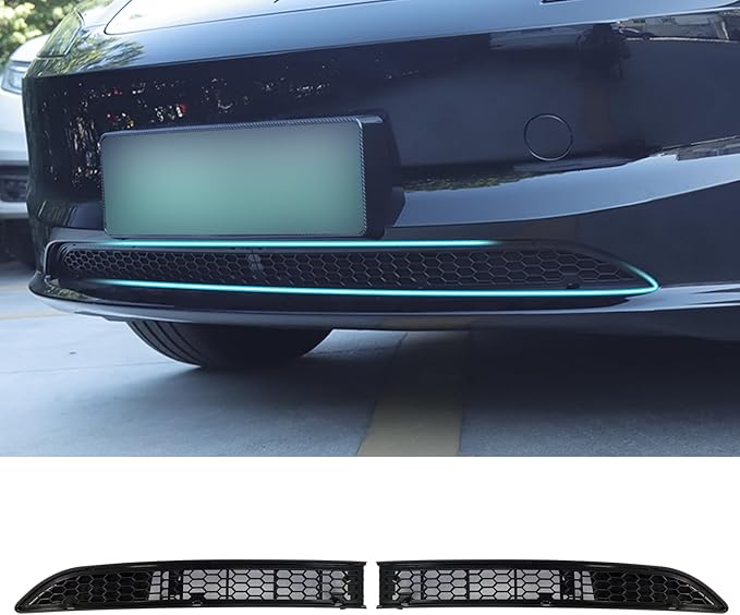 Front Grill Mesh Inserts for Refreshed Tesla Model 3 Highland 2024 2025 accessories Air Inlet Vent Grille Cover Replacement (Not applicable to those produced after October 25)