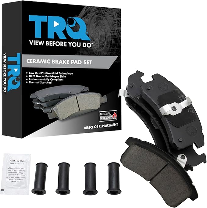 TRQ Front Posi Ceramic Brake Pad Kit Set for Buick Cadillac Chevy Pontiac