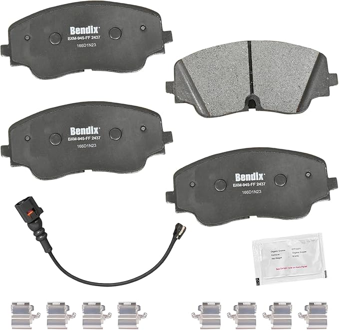 Bendix Priority1 CFM2437 Semi-Metallic Front Brake Pads for Audi S3 2024-2022, Volkswagen Golf R 2024-2022