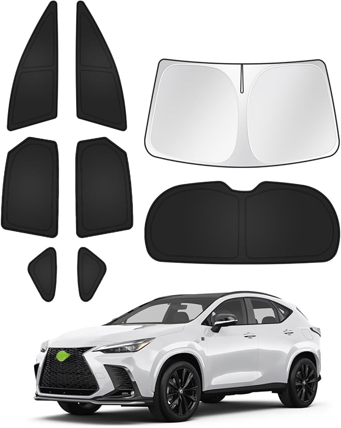 Sunshades for Lexus NX 2022-2025 2026 Accessories Windshield Sun Shade Side Rear Window Shade Cover Sun Visor Shield Privacy Protection Keep Vehicle Cool Black 8PCS