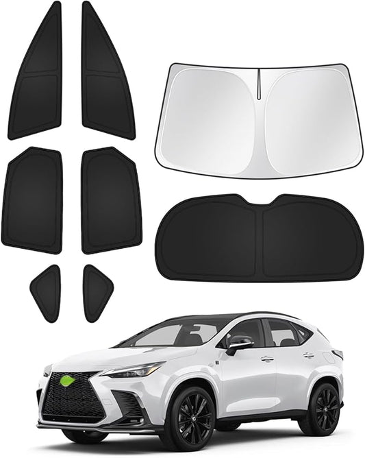 Sunshades for Lexus NX 2022-2025 2026 Accessories Windshield Sun Shade Side Rear Window Shade Cover Sun Visor Shield Privacy Protection Keep Vehicle Cool Black 8PCS