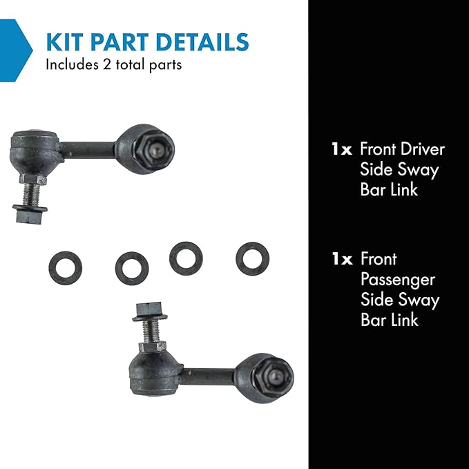 TRQ Front Sway Bar Stabilizer Link Set Compatible with 2007-2017 Lexus LS460 2008-2016 LS600h