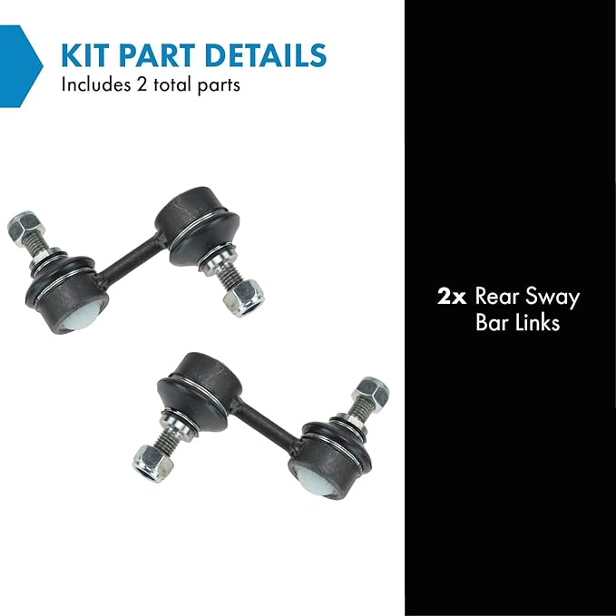 TRQ Rear Sway Bar Stabilizer Link Set Compatible with 2001-2003 BMW 525i 1997-2000 528i 530i 1997-2003 540i 2000-2003 M5