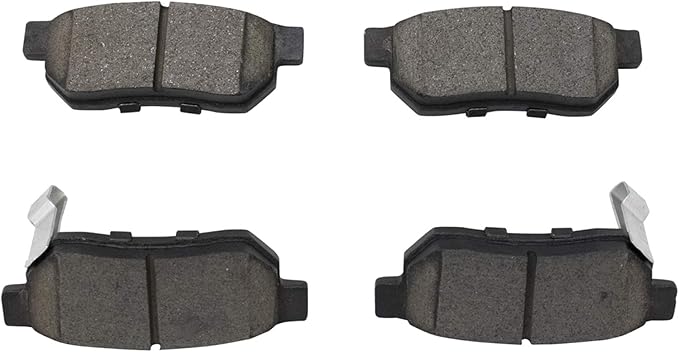TRQ Rear Brake Pads Ceramic Hardware Compatible with 1990-2001 Acura Integra 1988-2000 Honda Civic 1993-1997 Civic del Sol 1990-1991 CRX 1985-1991 Prelude