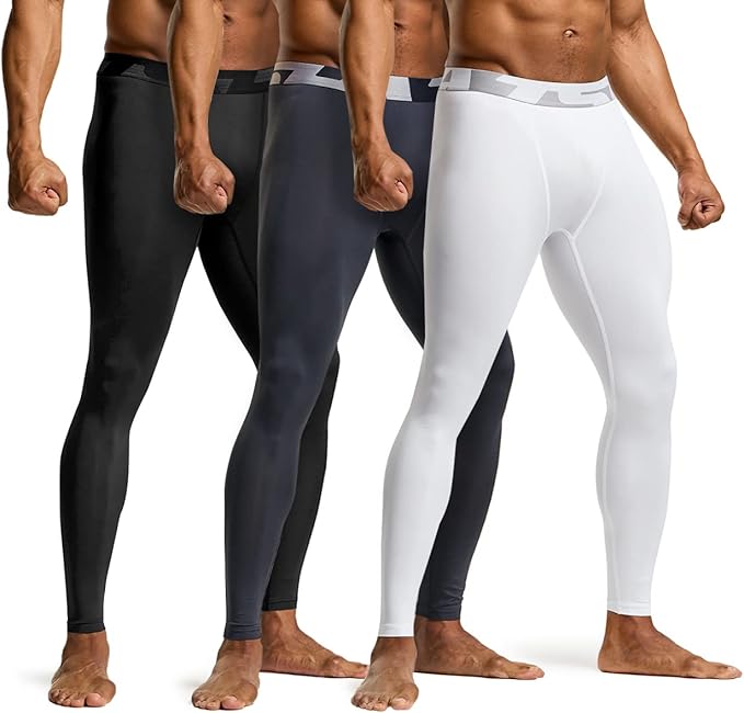TSLA Men's Compression Pants - Cool Dry Athletic Sports Workout Running Tights Leggings Baselayer