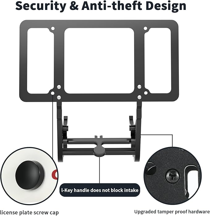2026 Tesla Model Y Juniper Front License Plate Holder - Paint-Safe & Lockable & No Block Camera Visibility, No Drill License Plate Mounting Kit with Anti-Theft Features