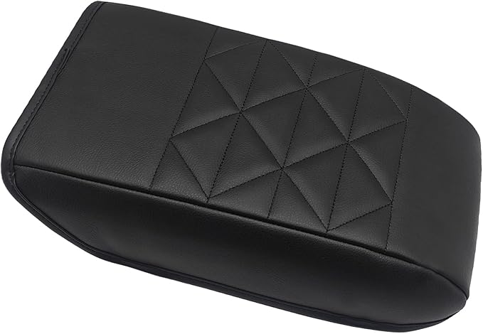 Muslogy Center Console Armrest Cover Fit for Honda Accord 2026 2025 2024 2023 Accessories, Comfort Armrest Pad Console Lid Cushion Vegan Leather Regular Thick (V2 Black)